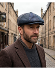 Newsboy Cap Tweed Flat Cap, Patchwork Wool Baker Boy Hat, Peaky Blinders Vintage Style Flat Cap, Gift for Him