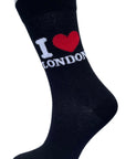I Love London Black Socks, Unisex Seamless Novelty Fun Gift Cotton Rich Kids Socks