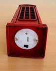 Iconic British Style London Red Telephone Box Booth, Metal Retro Vintage, LED Candle Light