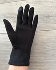 Tartan Touch Screen Full Finger Ladies Wool Gloves with Fleece