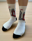 London Big Ben Telephone Booth Socks, Novelty Fun Gift Unisex Socks