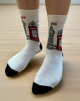 London Big Ben Telephone Booth Socks, Novelty Fun Gift Unisex Socks