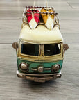 Vintage Style Floral Camper Van Ornament Tin Metal Retro Antique Home Decor