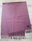 Purple Soft Plain Cashmere Blend Large Unisex Winter Warm Scarf Shawl