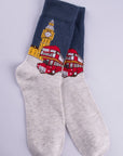 Unisex Seamless London Bus Big Ben Cotton Rich Novelty Kids Socks 8-15 Years
