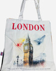 London Tote Bag Reusable Shopping Bag Cotton Shoulder Bag