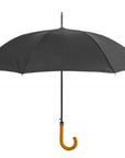 Classic Walking Stick Umbrella Wooden Crook Handle Black Wedding Brolly