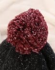 London Industry Cuffed Pompom Hat