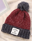 London Industry Cuffed Pompom Hat