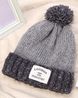 London Industry Cuffed Pompom Hat