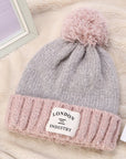 London Industry Cuffed Pompom Hat