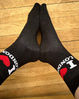 I Love London Black Socks, Unisex Seamless Novelty Fun Gift Cotton Rich Socks