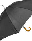 Classic Walking Stick Umbrella Wooden Crook Handle Black Wedding Brolly