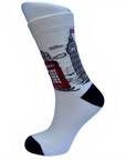 Unisex Seamless London Big Ben Telephone Booth, Cotton Rich Novelty Kids Socks 8-15 Years