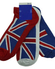 3 Pairs Union Jack British UK Flag Vintage Unisex Cotton Trainer Low Cut Socks