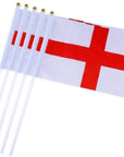 10 x England Flag Mini Hand Waving St George British Party Event England