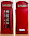Iconic British Style London Red Telephone Box Booth, Metal Retro Vintage, LED Candle Light