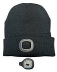Rechargeable LED Hat with USB Knitted Cuffed Unisex Beanie Hat