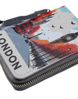 Red Bus Big Ben Autumn Picture London Souvenir Small Money Purse Wallet