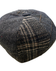 Newsboy Cap Tweed Flat Cap, Patchwork Wool Baker Boy Hat, Peaky Blinders Vintage Style Flat Cap, Gift for Him