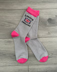 Seamless Union Jack London England Cotton Rich Socks, Novelty Fun Gift Ladies Women’s Socks