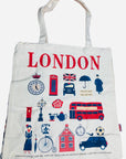 London Tote Bag Reusable Shopping Bag Cotton Shoulder Bag