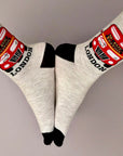 London Red Bus Double Decker Bus Socks, Novelty Fun Gift Unisex Cotton Socks