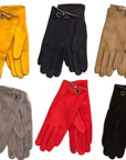 Classy Plain Super Soft Suede Touch Screen Full Finger Ladies Gloves