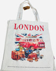 London Tote Bag Reusable Shopping Bag Cotton Shoulder Bag