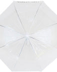 Mr & Mrs Clear Dome See Through Transparent Auto Open Wedding Brolly Umbrella