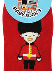 The Queen's Guard Design Red Baby Newborn Socks