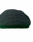 Wool Blend Flat Cap, Vintage Tweed Check Plaid Ivy Cap, Gift for Him