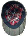 6 Panel Flat Cap, Plaid Wool Blend Hat, Classic Ivy Cap, British Style Cap