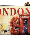 London Canvas Pouch – Souvenir Makeup Bag, Travel Coin Purse, UK Gift