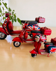 Union Jack Scooter Ornament – Vintage Retro Metal Decor