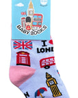 London Icons Baby Girl Newborn Toddler Seamless Gift Fun Socks, 0-4 Years