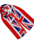 Union Jack British UK Flag Soft Satin Silky Chiffon VE Day Scarf