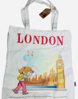London Tote Bag Reusable Shopping Bag Cotton Shoulder Bag