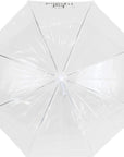 Just Married Clear Dome See Through Transparent Auto Open Wedding Brolly Umbrella