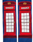 Red Telephone Booth Box Socks, Novelty Fun Gift Socks EUR 36-42