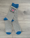Seamless Union Jack London England Cotton Rich Socks, Novelty Fun Gift Men’s Socks