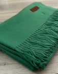 Green Soft Plain Cashmere Blend Large Unisex Winter Warm Scarf Shawl