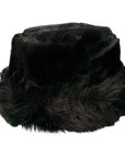 Women's Faux Fur Russian Cossack Bucket Hat Adjustable Winter Cap
