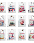 London Tote Bag Reusable Shopping Bag Cotton Shoulder Bag