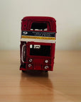 Vintage London Double Decker Bus, Retro Red Bus, City Sightseeing, Metal Ornament Antique