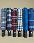 Classic Tartan Compact Travel Umbrella – Auto Open & Close Brolly