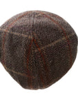 6 Panel Flat Cap, Plaid Wool Blend Hat, Classic Ivy Cap, British Style Cap
