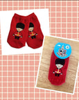 The Queen's Guard Design Red Baby Newborn Socks