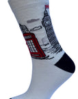 London Big Ben Telephone Booth Socks, Novelty Fun Gift Unisex Socks
