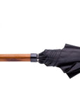 Classic Walking Stick Umbrella Wooden Crook Handle Black Wedding Brolly